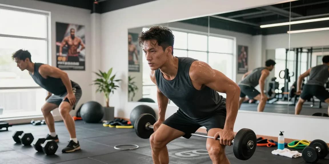 Unique Pharma Steroids showcase in a vibrant gym training session with weights and determination.