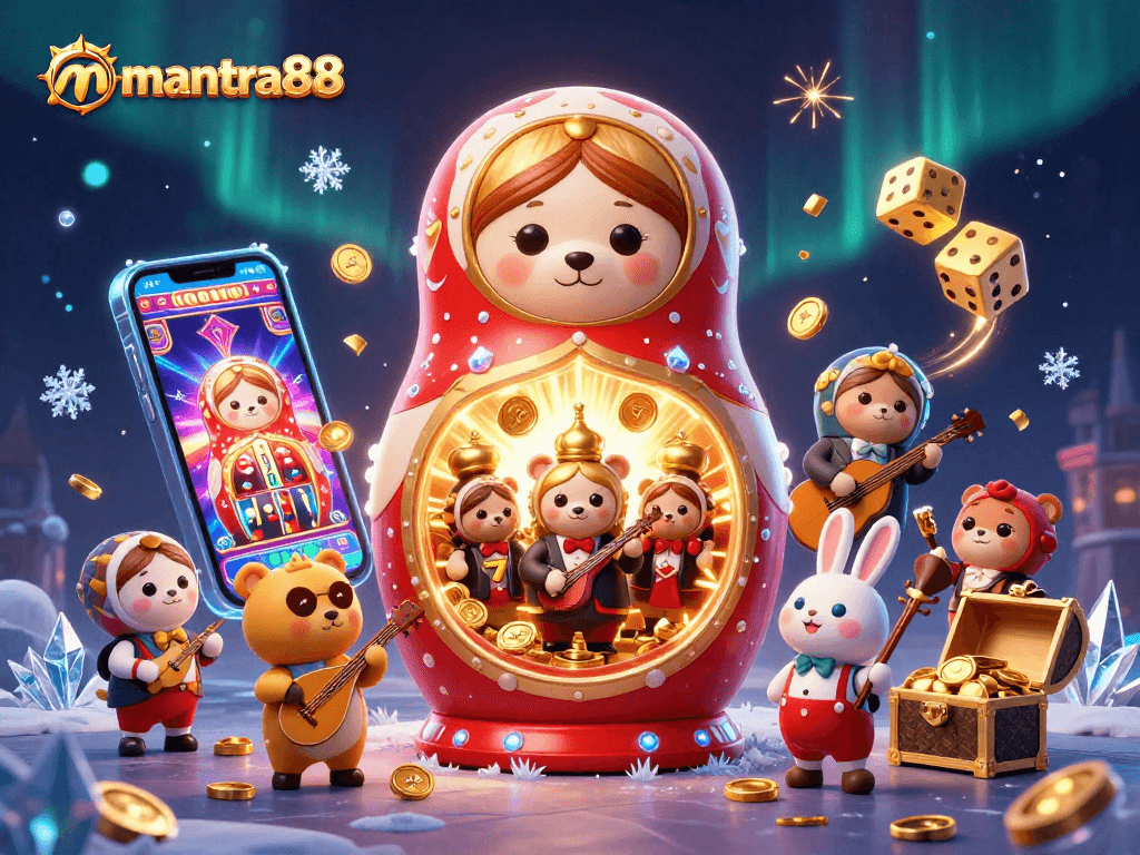 Experience the thrill of mantra88 with vibrant casino-themed characters, rich slot visuals, and engaging game elements!