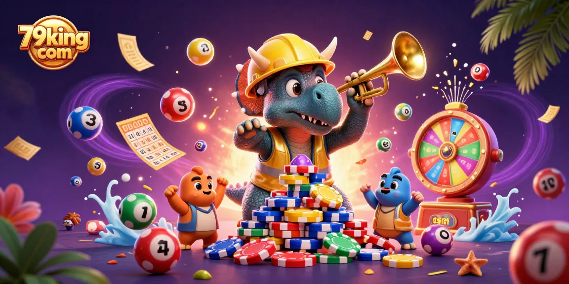 Join the excitement at 79king com as colorful lottery balls and lively characters celebrate wins!