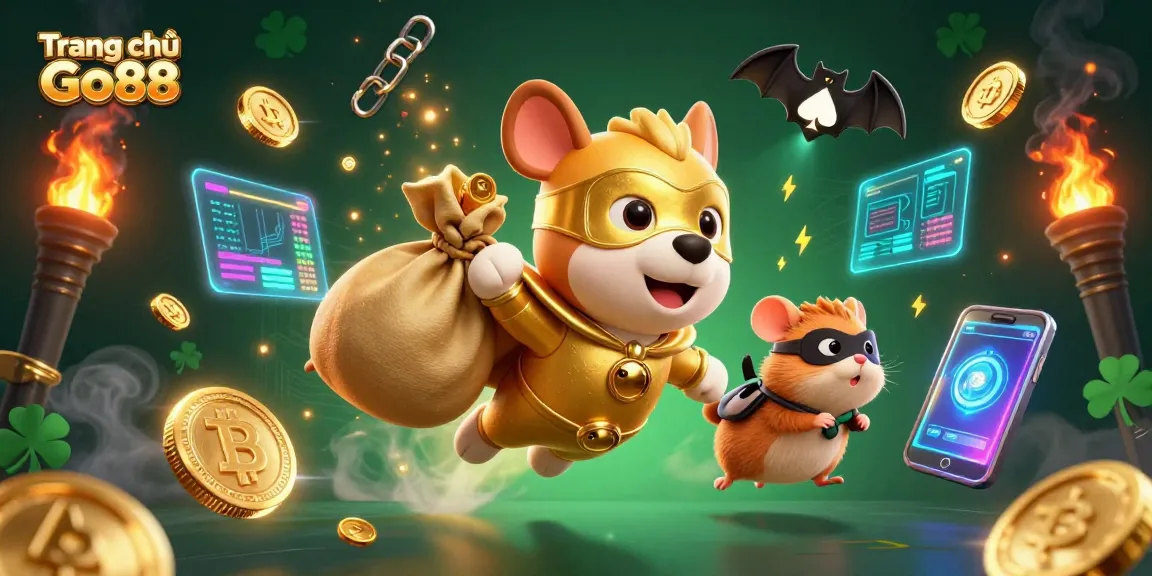 Experience the thrill of gaming at Trang chủ Go88 with vibrant casino elements and a superhero theme.