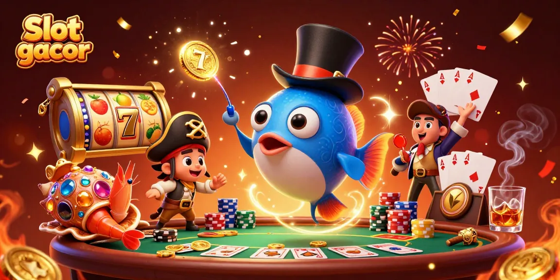 Spin the Slot gacor with vibrant fruits and treasures in this dynamic casino scene!