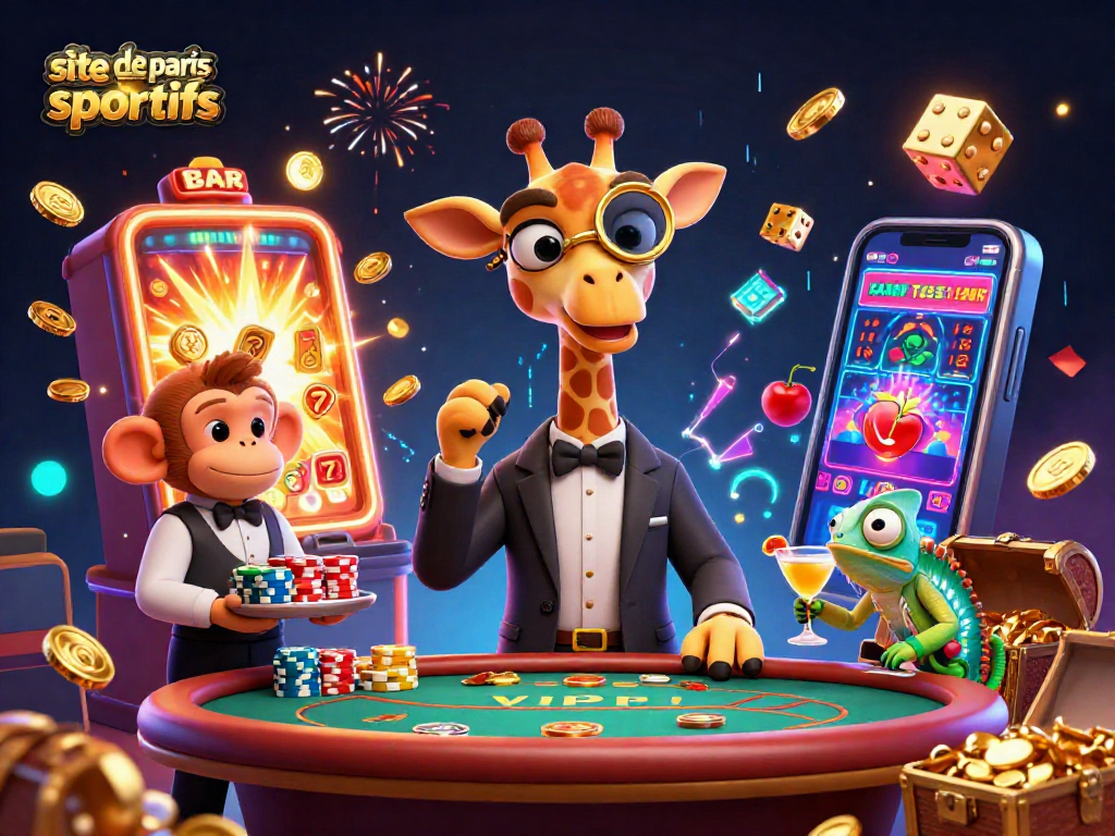 Pariez sur le site de paris sportifs avec notre illustration animée de jeux captivants.