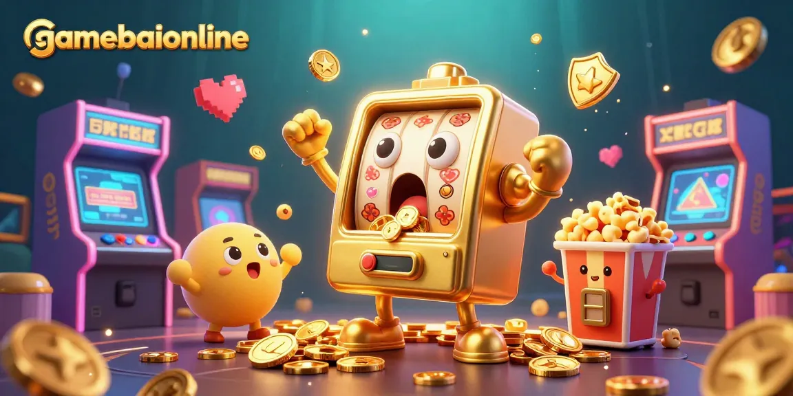 Experience the excitement of gamebaiionline with dynamic slot machines and golden coins flowing!