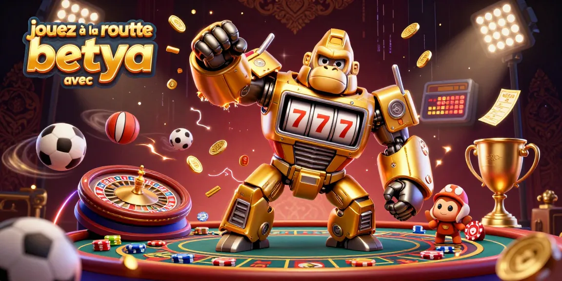 Experience immersive gameplay with roulette as you jouez à la roulette avec betya, featuring a dynamic golden gorilla mech.