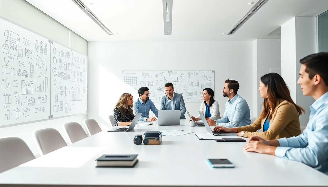 Team collaborating on Product Commercialization Services, showcasing innovative brainstorming techniques.