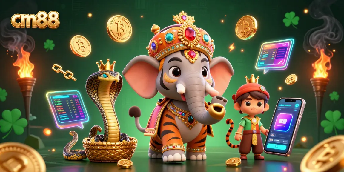 Engage with cm88 through thrilling casino adventures and vibrant 3D art showcasing rich gambling elements.