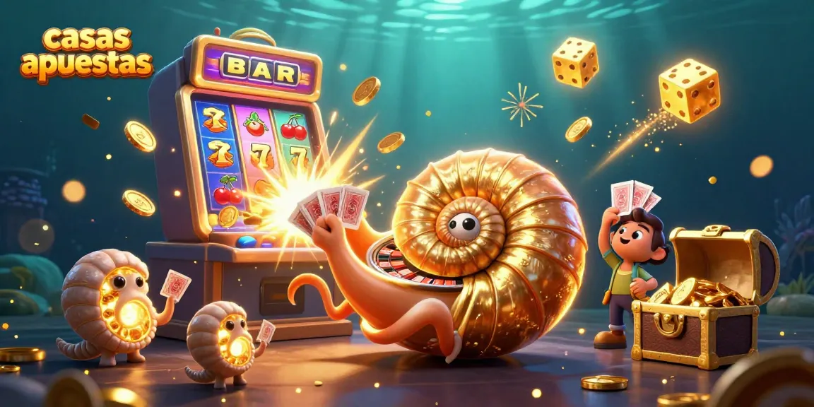 Apostar en casas apuestas con una emocionante ruleta y jackpots brillantes en una escena vibrante.