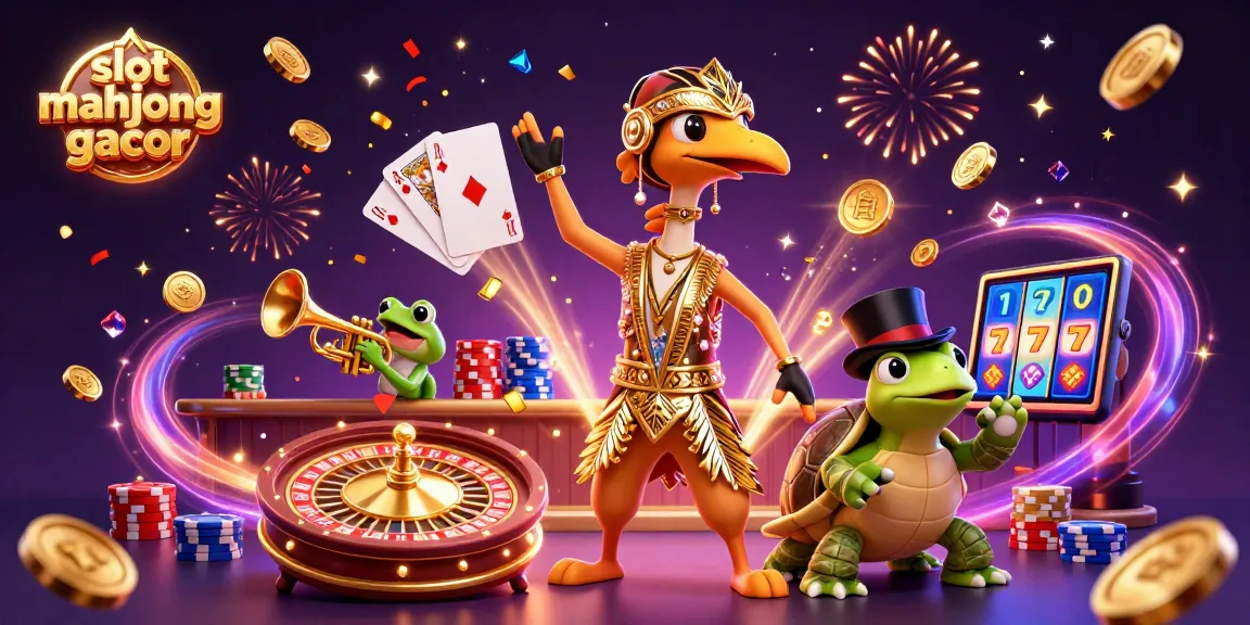 Experience the thrill of slot mahjong gacor with vibrant visuals and rich gaming elements in this dynamic 3D illustration.