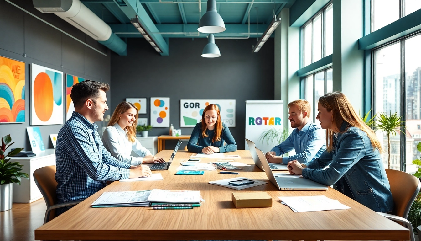 Engaging environment of a branding agency Melbourne with team collaboration and creativity.