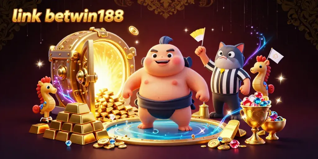 Link betwin188 memimpin permainan kasino dengan karakter lucu, emas, dan barang gemerlap yang menarik perhatian.
