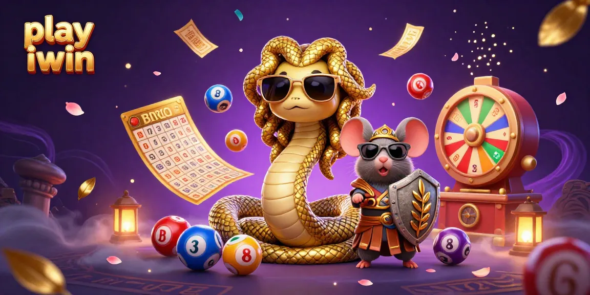 Play iwin with Medusa and a warrior mouse in a vibrant gambling scene full of exciting elements.