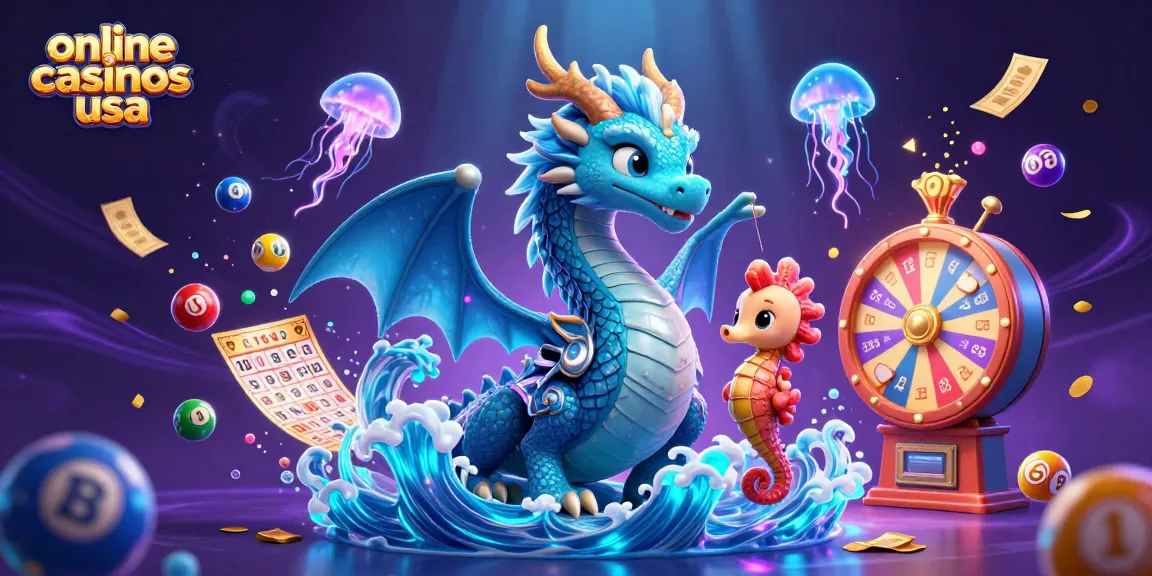 Experience thrilling gameplay at online casinos usa with vibrant illustrations of lucky lottery elements.