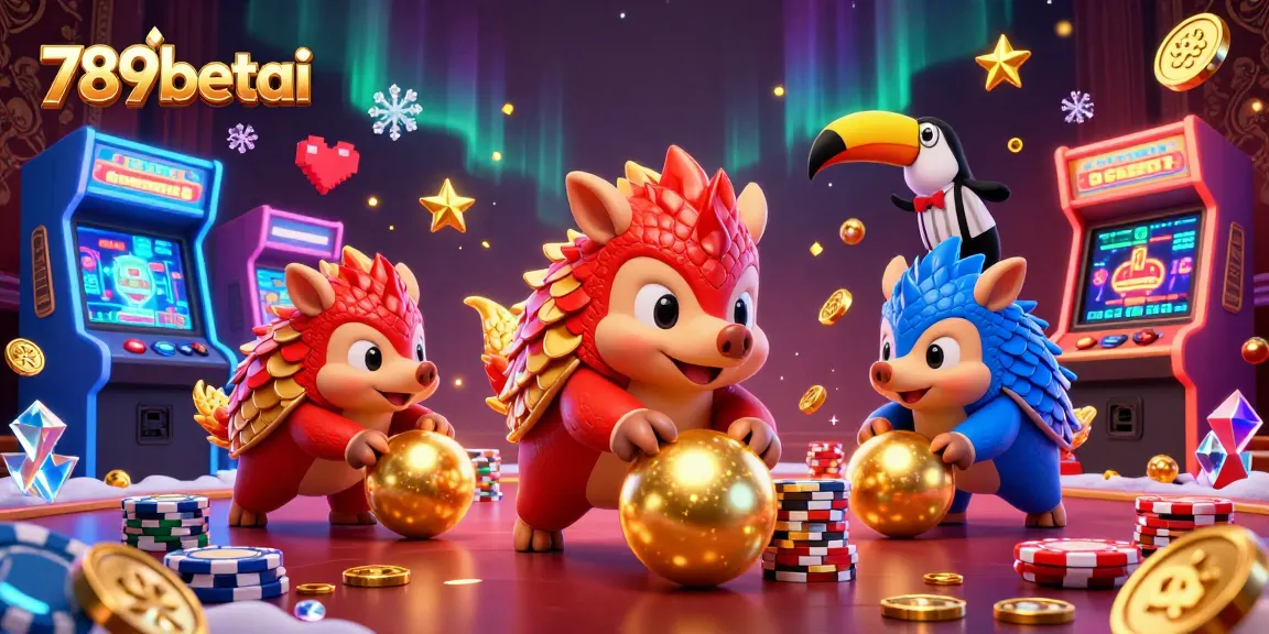 Engage with exciting gameplay at 789betai featuring dynamic rival pangolins in a casino setting.