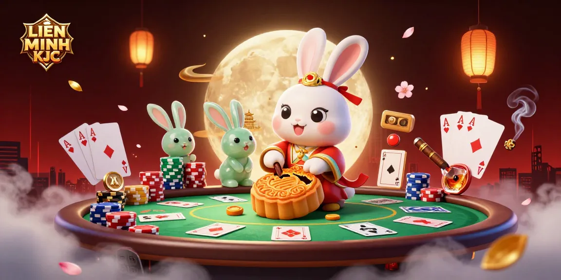 Experience the thrilling energy at LIÊN MINH KJC, where the moon rabbit unveils poker treasures.