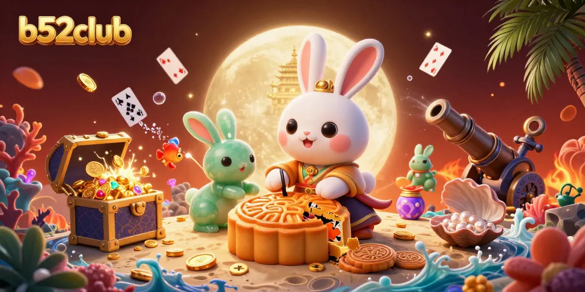Join the b52club moon rabbit in uncovering treasures while playing vibrant casino games.