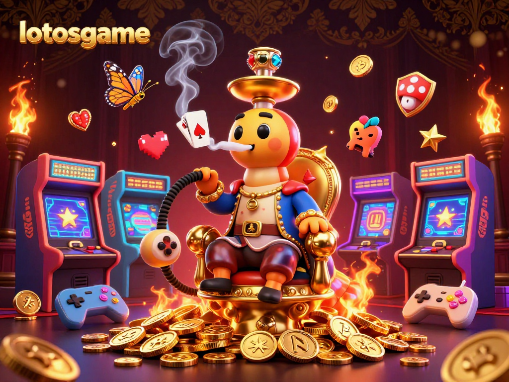 Lotosgame engages players in a vibrant world with exclusive poker symbols and golden gaming elements.