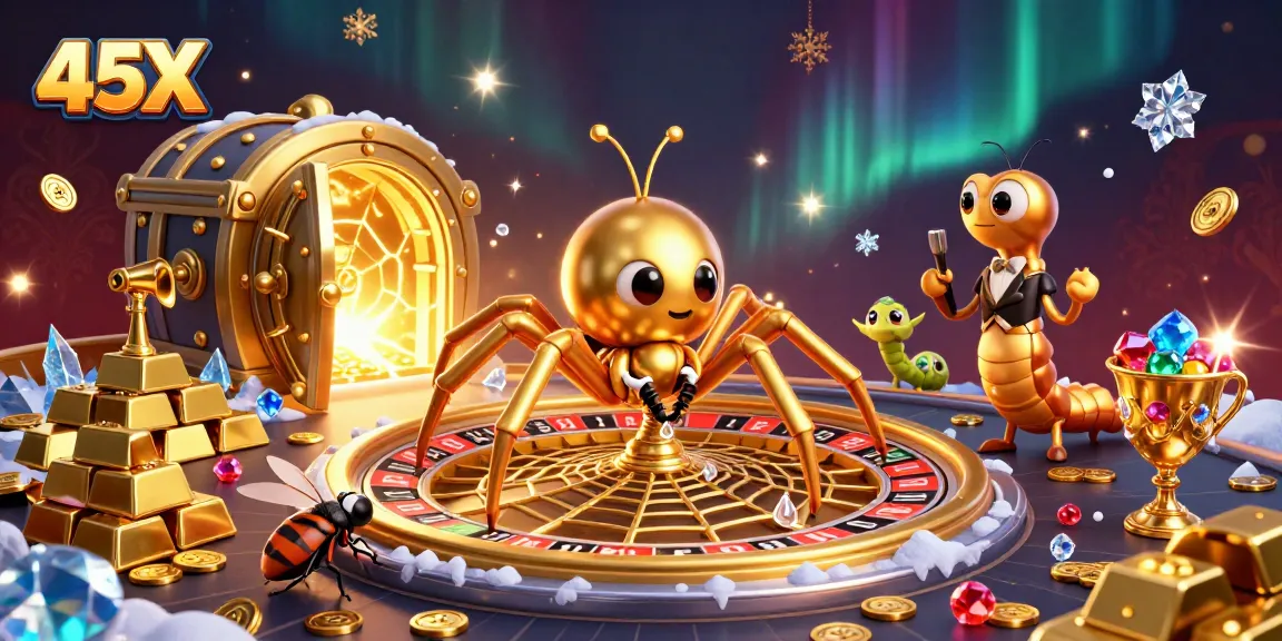 Engage in thrilling bets with 45X while exploring a vibrant casino scene featuring cartoon characters.