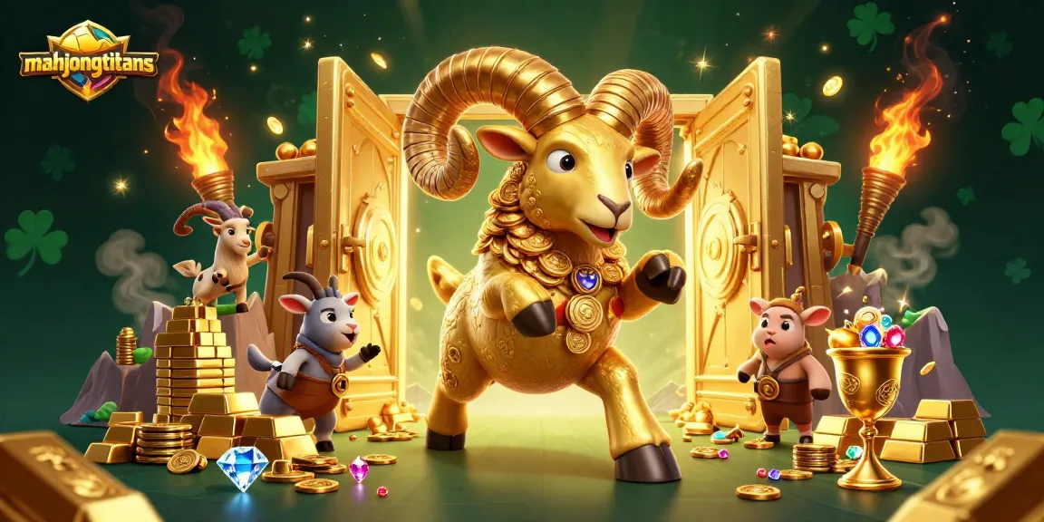 Engage in thrilling matches with mahjongtitans in a dynamic treasure-filled casino scene.