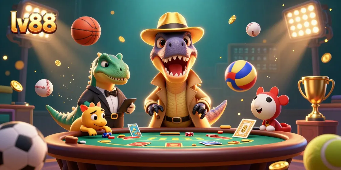 Experience the thrill of gaming at lv88 with dynamic characters as they engage in a lively casino setting.