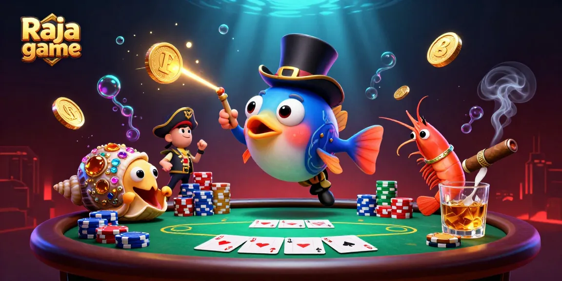 Engage with Raja game through thrilling poker action and captivating underwater characters.