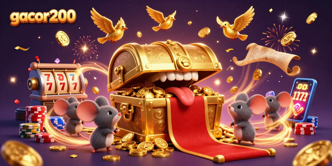 Gacor200 slot setelah mendorong petualangan dengan tumpukan koin emas dan simbol jackpot.
