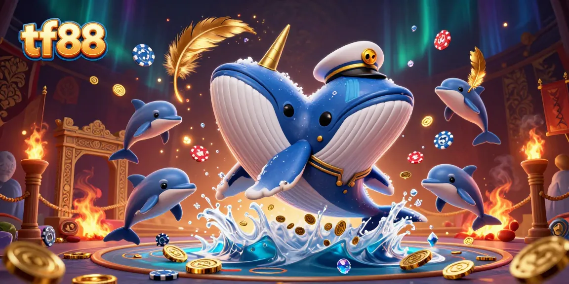 tf88 engages players with a lively casino scene featuring whales and dolphins in action