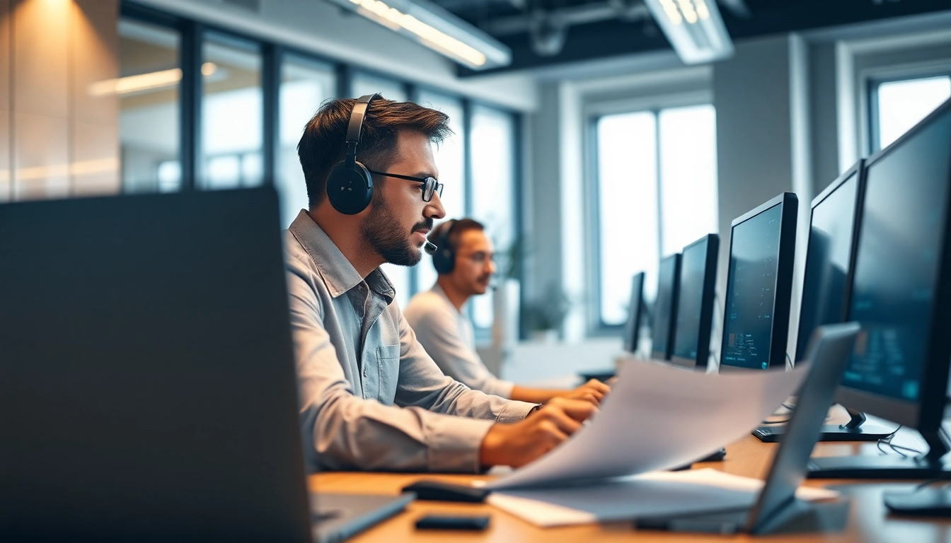 Provide small business it support through reliable IT assistance in a modern office.