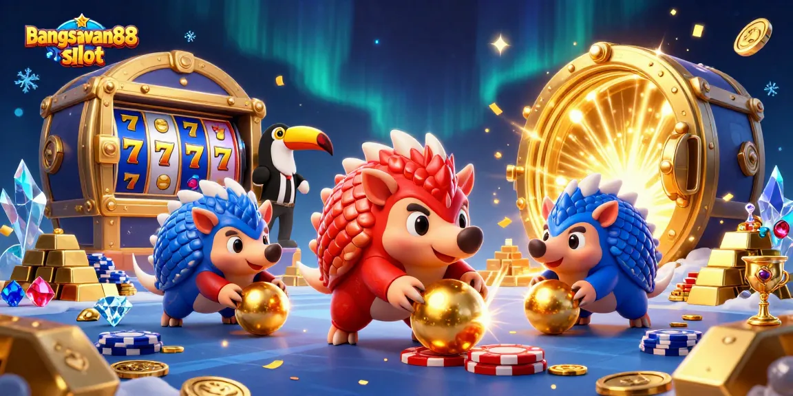 Bowl through the thrill of the bangsawan88 slot with rival pangolins in a vibrant casino showdown.