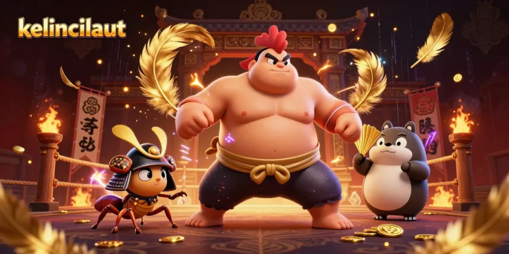 Engage in exciting gaming action with kelincilaut's vibrant online casino scene featuring dynamic characters.
