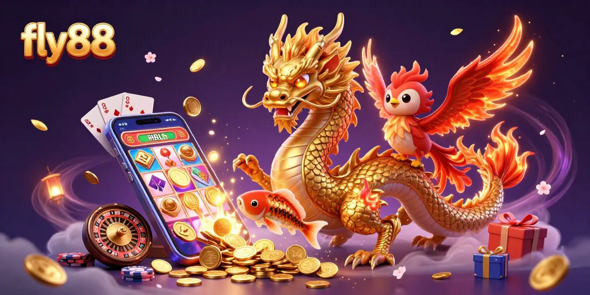 Experience thrilling wins at fly88 with exciting games, golden dragon, and coins raining down.