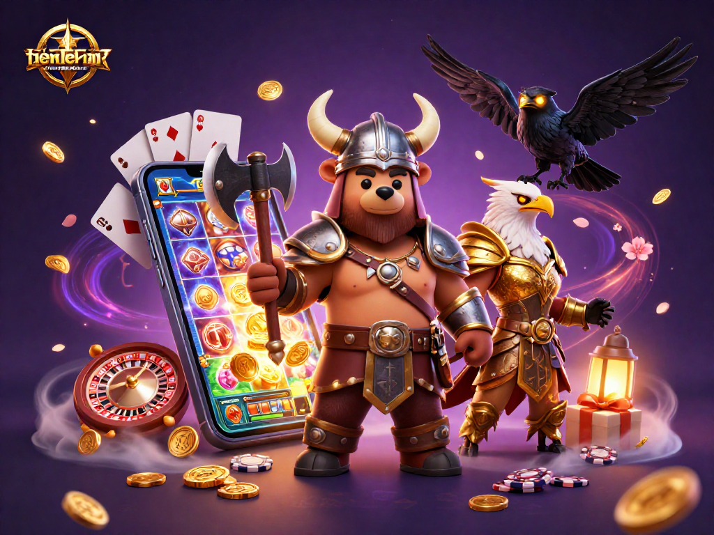 Engage in exciting gameplay with tienlenmiennam's unique features surrounded by dynamic casino elements.