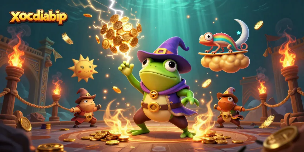xocdiabip unleashes an energetic storm of gold coins in a vibrant casino scene