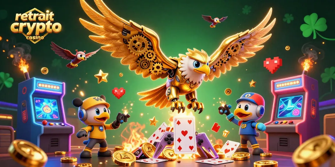 Participez au retrait crypto casino rapidement avec cette illustration vibrante et dynamique.