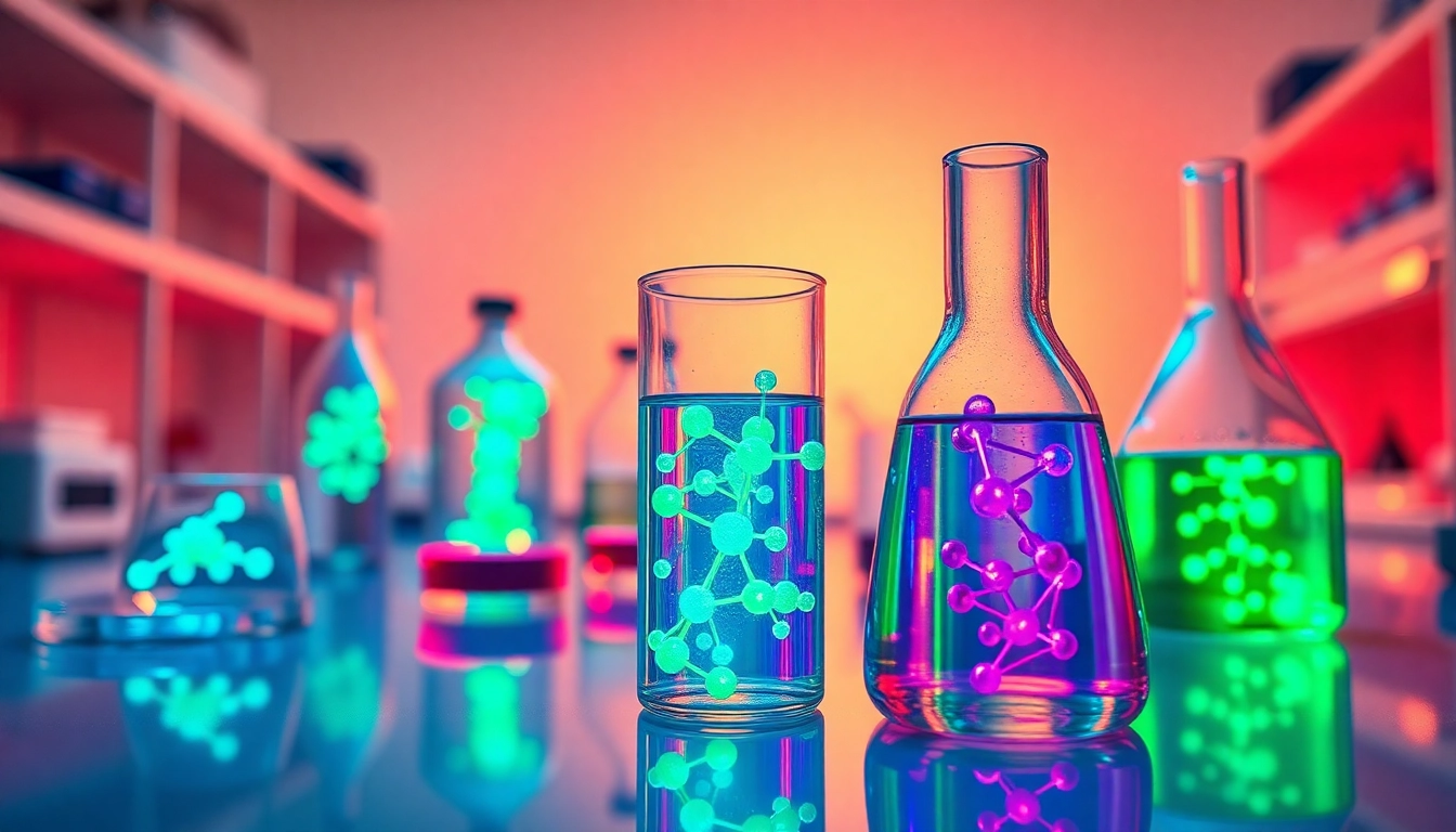 Showcasing glow stack peptide in advanced lab glassware for innovative peptide research.