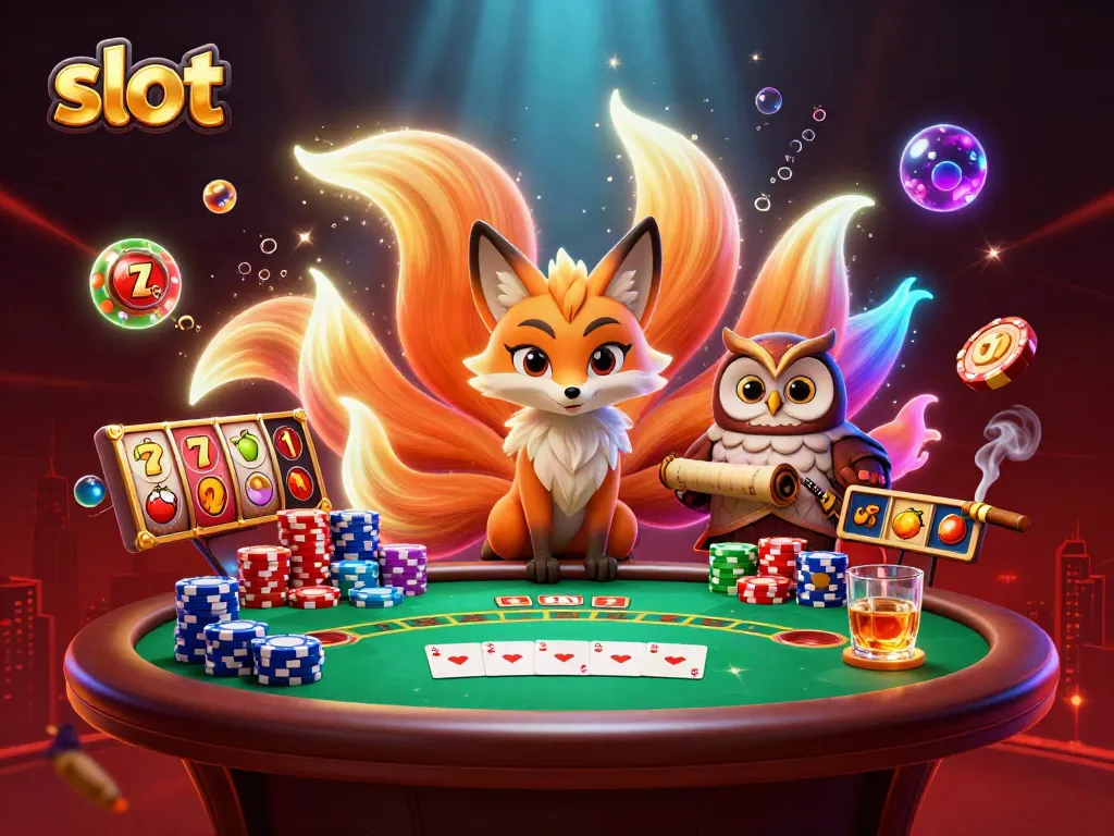 Slot yang mempesona dengan karakter rubah sembilan ekor dan elemen jackpot penuh warna.