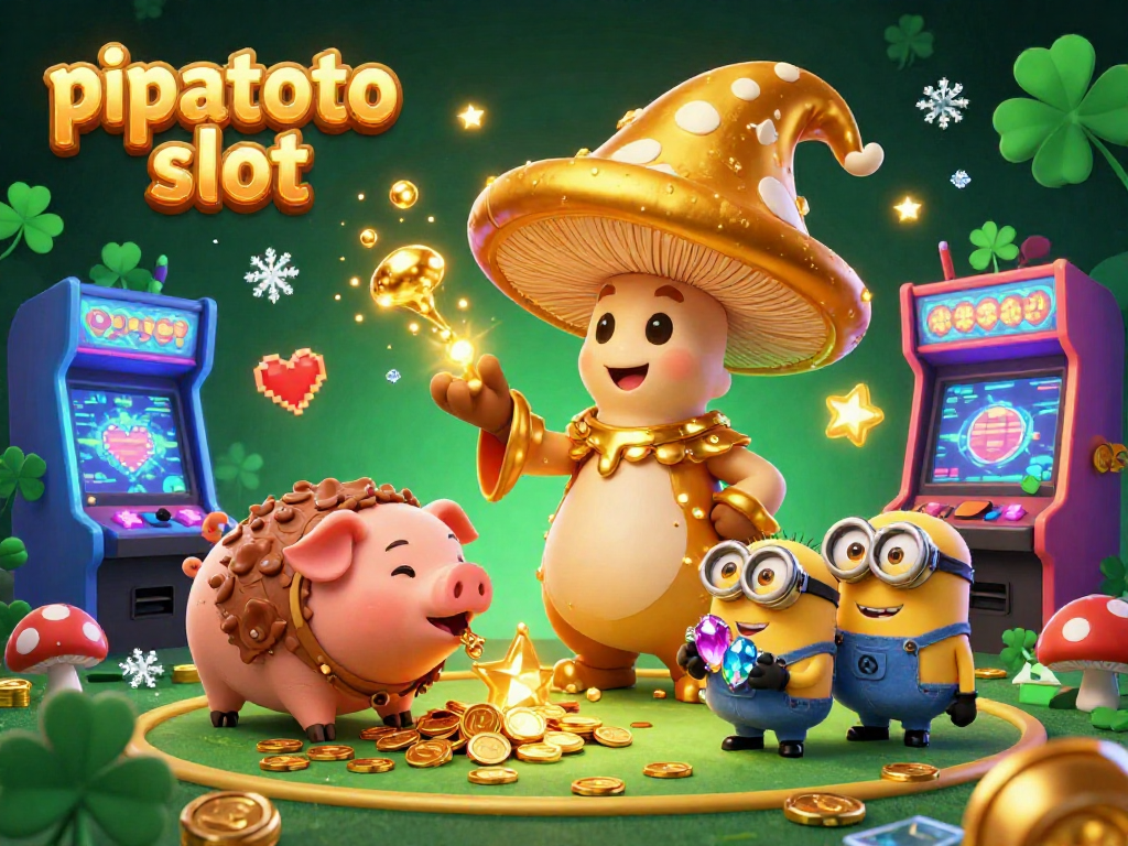 Experience the magic of pipatoto slot with vibrant 3D characters amidst captivating casino elements.