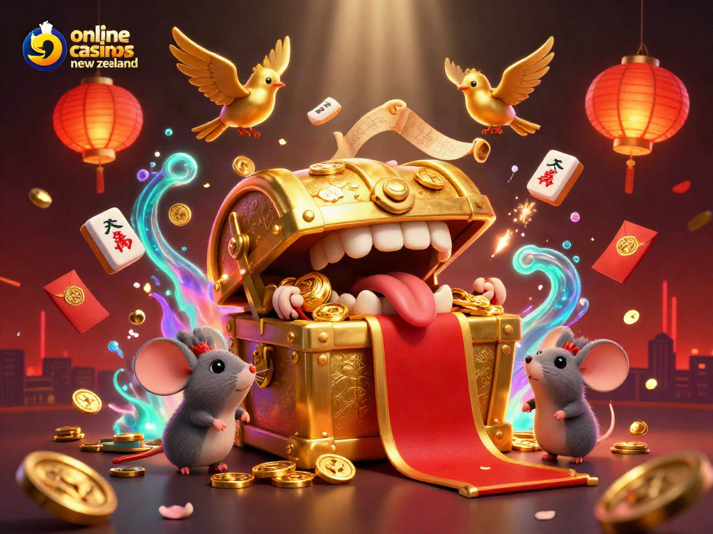 Engage in online casinos new zealand with captivating characters and vibrant gaming elements in a rich illustration.