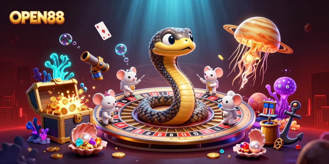 Experience the thrilling adventures of OPEN88 as mice bet on a cosmic roulette wheel!