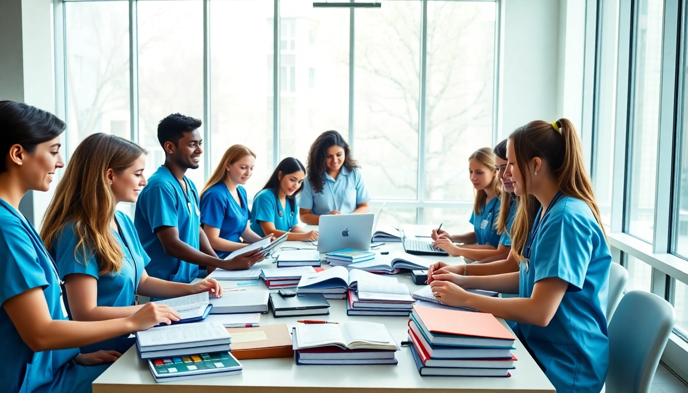 Students at the Houston Trusted Nclex review center actively preparing for their NCLEX exams.
