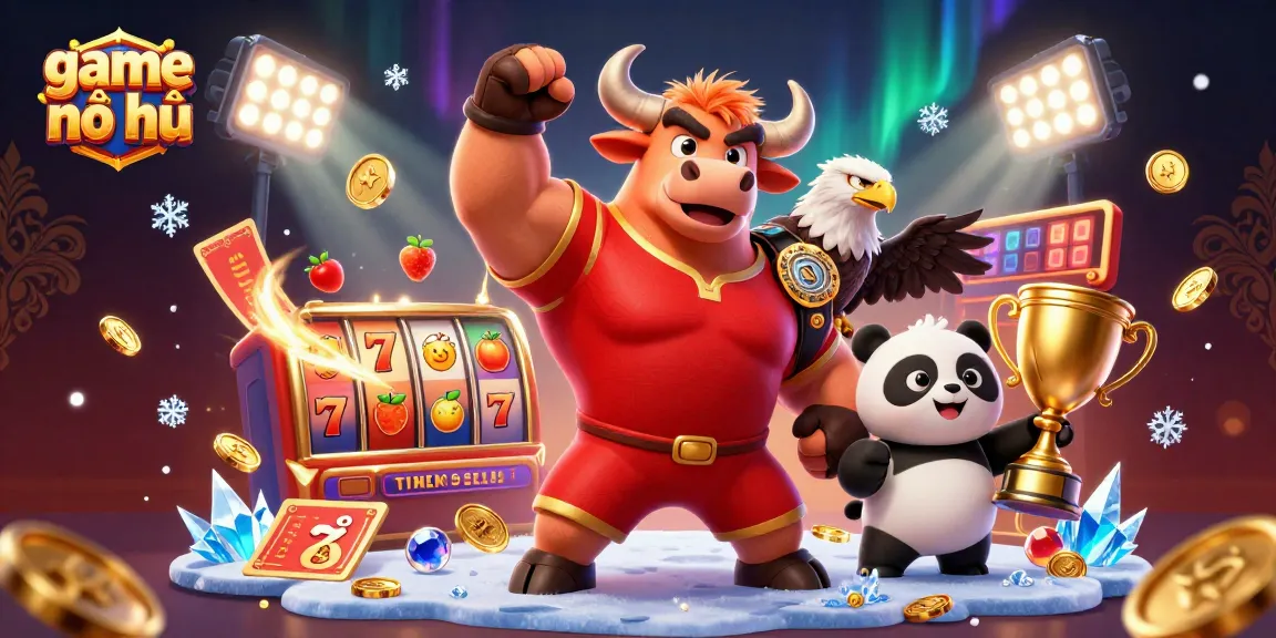 Experience the excitement of game nổ hũ with vibrant 3D characters and dynamic casino elements.