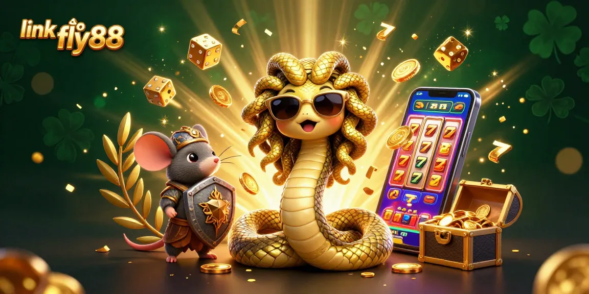Win big with link vào fly88 in this vibrant slot machine adventure illustration!