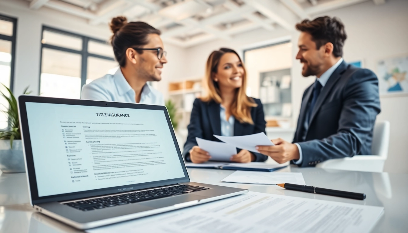 Engaging professionals providing Title Insurance Services in a bright, modern setting.