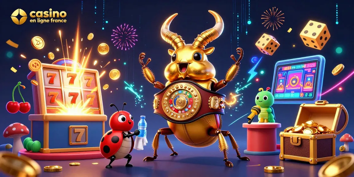 Jouer au casino en ligne France avec un scarabée géant et des éléments de jackpot dynamiques