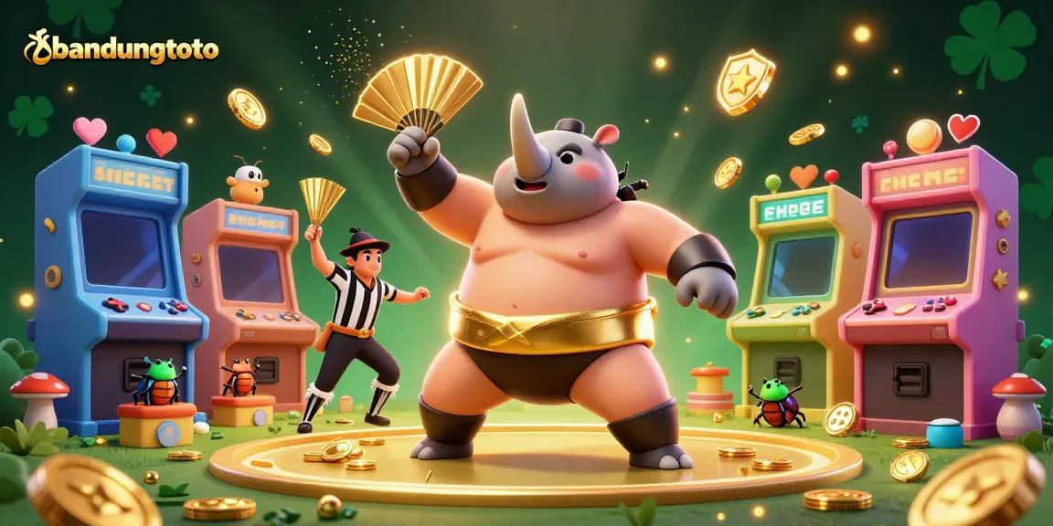 Experience the excitement of bandungtoto with a beetle champion in a vibrant casino scene.