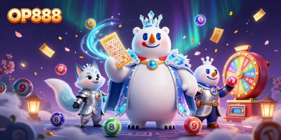 Catch the excitement at OP888 with vibrant lottery balls and stunning 3D characters.