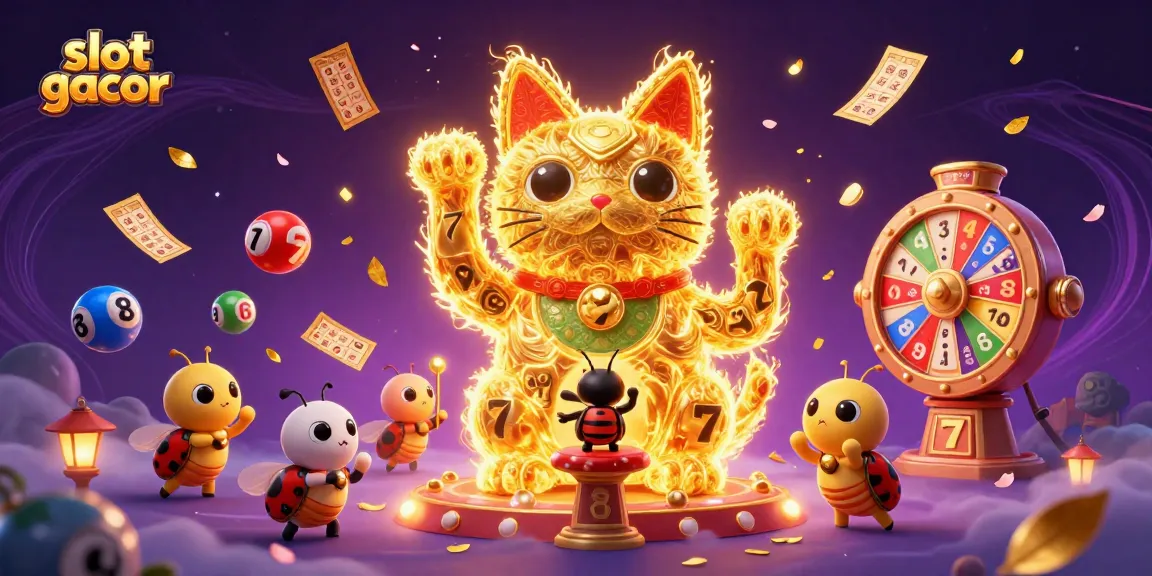 Experience slot gacor excitement with a vibrant scene full of dynamic casino elements.