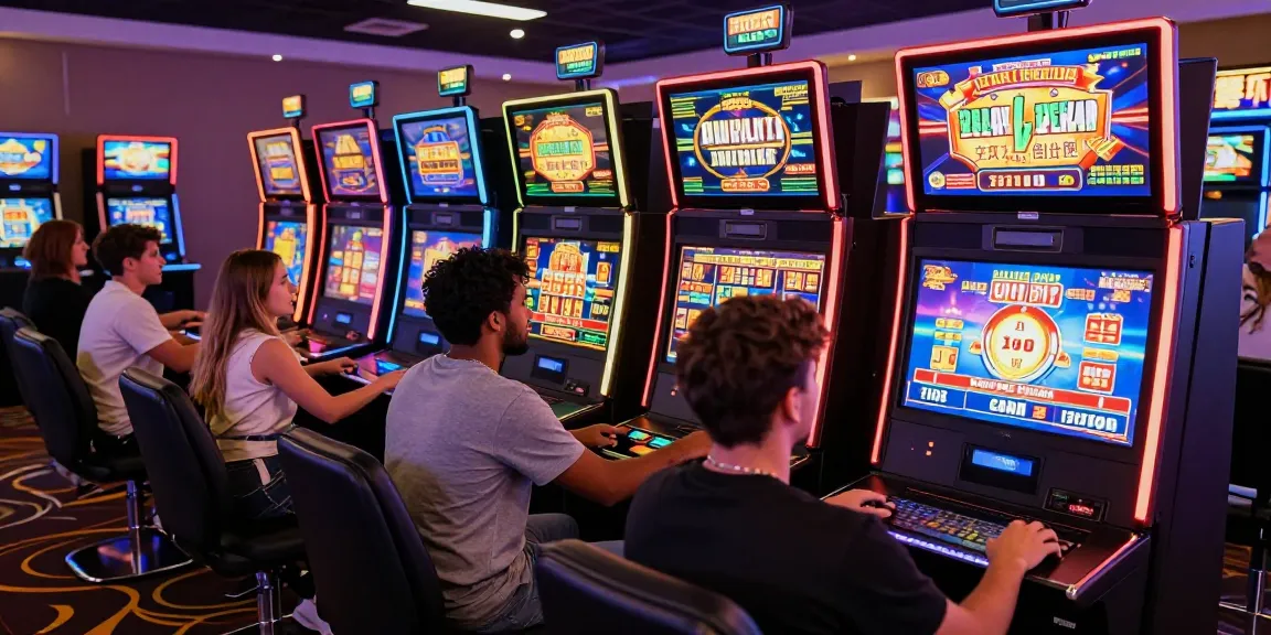 Excited players enjoying slot gacor 777 games in vibrant casino atmosphere