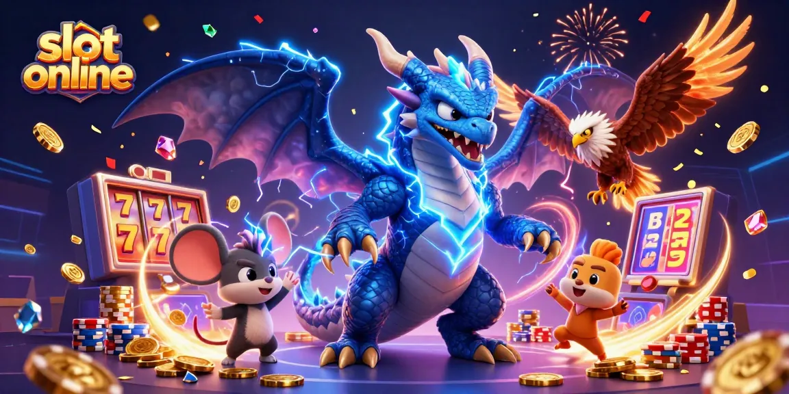 Spin and win at slot online featuring dynamic casino action with vibrant characters and thrilling elements.