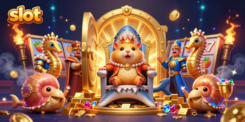 Slot menghidupkan kasino dengan hamster raja bermahkota dan harta karun emas yang melimpah.