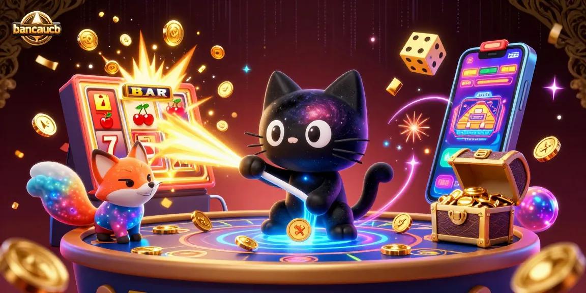 bancaucb captures excitement with a cosmic fishing game, showcasing unique characters and vibrant casino elements.